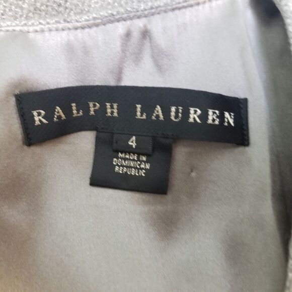 Ralph Lauren Black Label Cashmere Bl Sheath Dress Sparkly Gray Scoop Neck Sz 4 - Picture 8 of 10